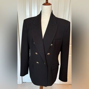 Zara Blazer black double breasted gold buttons XL